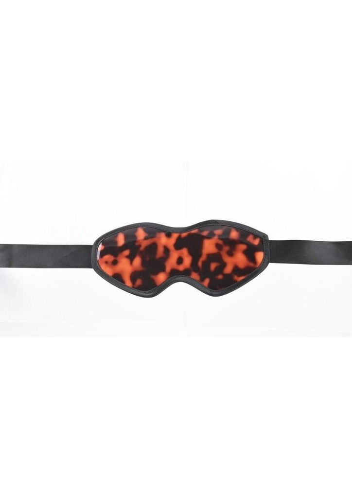 Sincerely Amber Blindfold - Animal Print/Gold