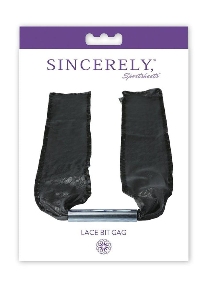 Sincerely Lace Tied Bit Gag - Black