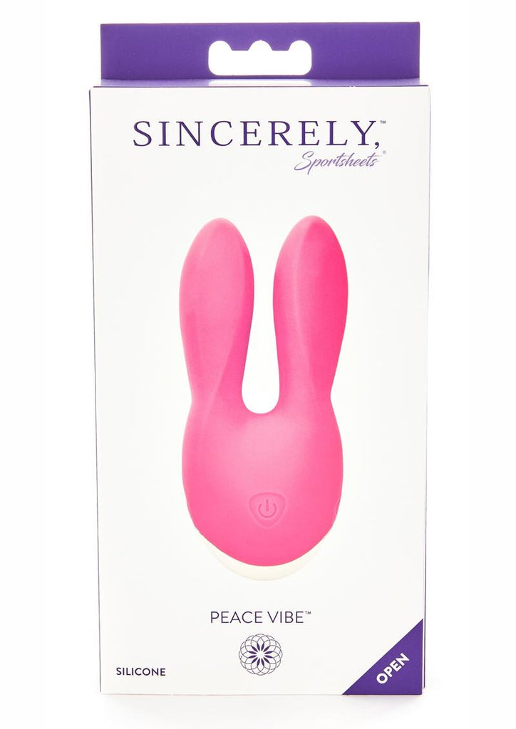 Sincerely Peace Vibe Silicone Rechargeable Vibrator - Pink