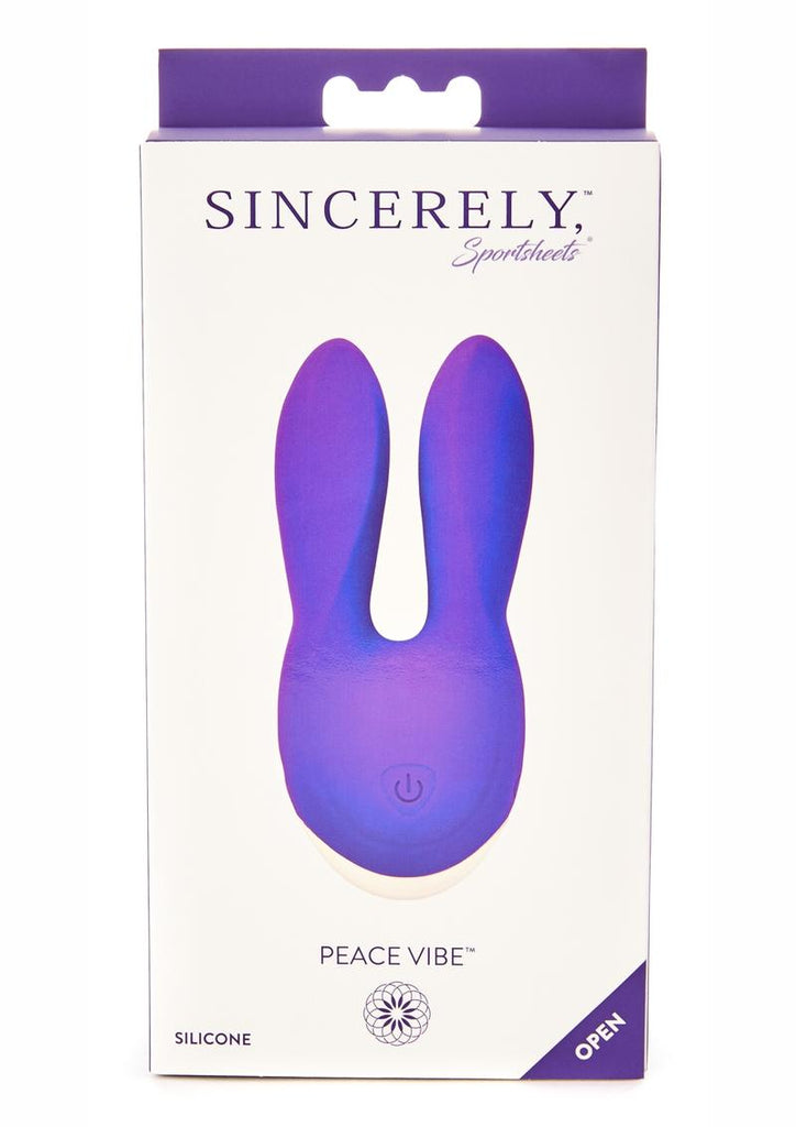 Sincerely Peace Vibe Silicone Rechargeable Vibrator - Purple