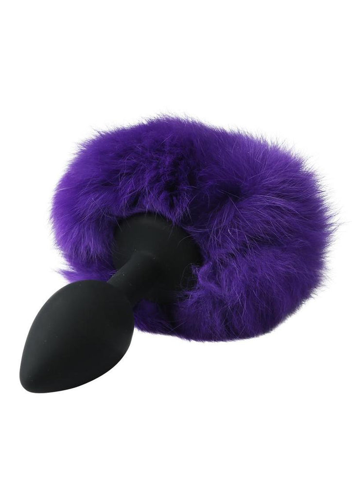 Sincerely Silicone Bunny Butt Plug - Black/Purple