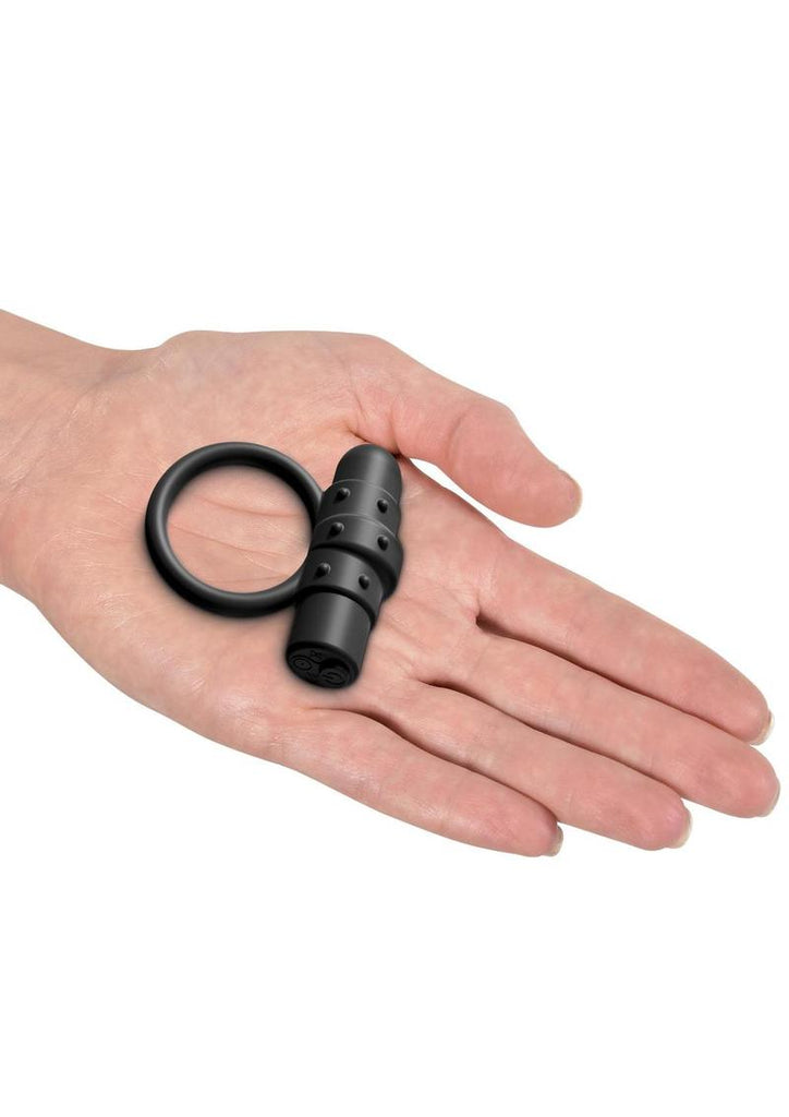 Sir Richard's Control Silicone Cock Ring Rechargeable Vibrating - Black