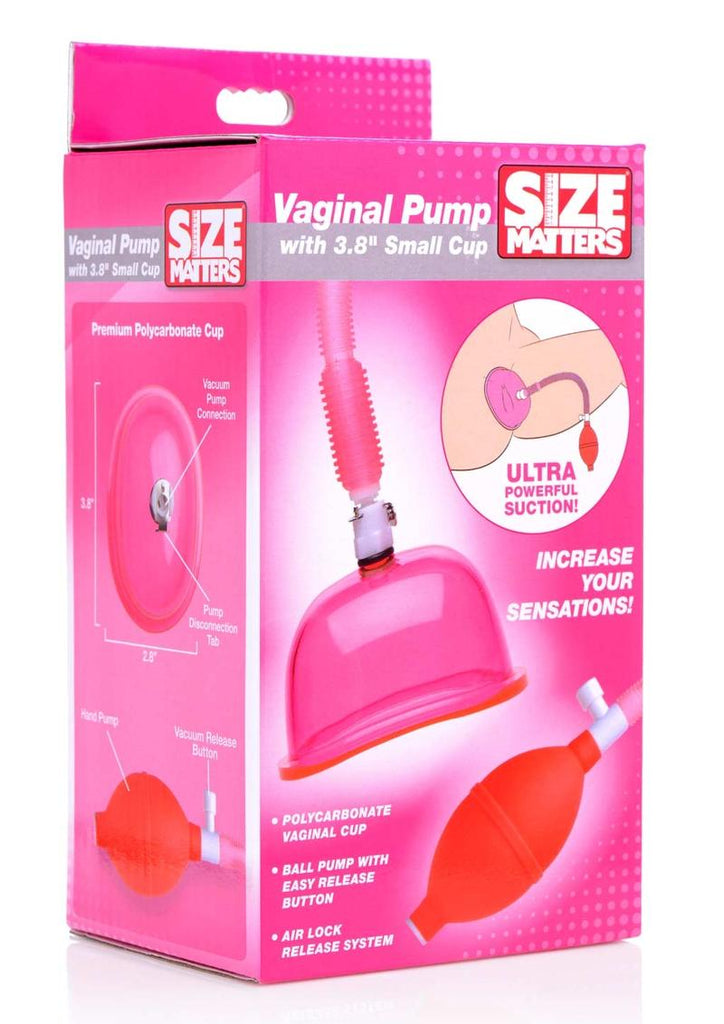 Size Matters Vaginal Pump with 3.8in Cup - Pink - Small