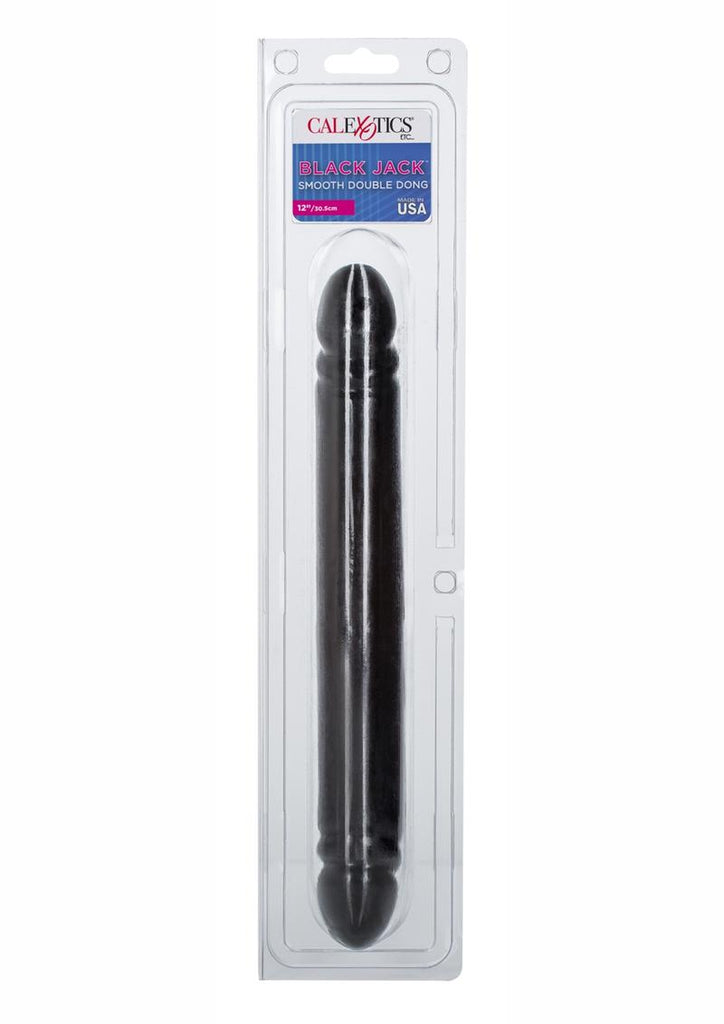 Smooth Double Dong Black Jack Dildo - Black - 12in