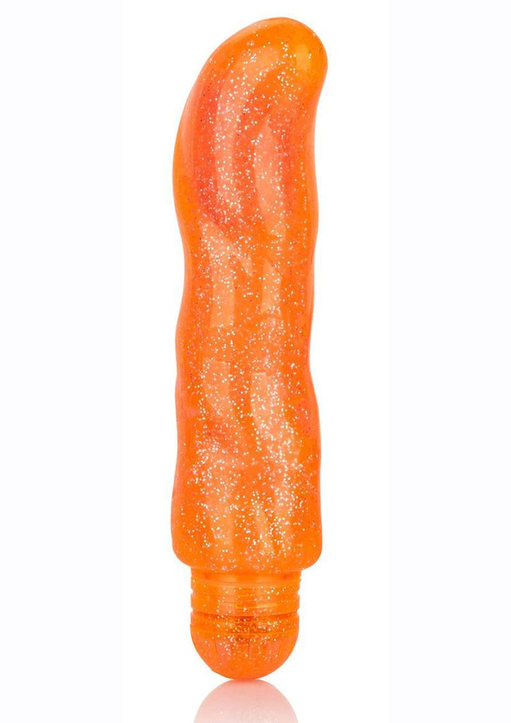 Sparkle G Dazzle G-Spot Vibrator Waterproof - Orange - 5.25in
