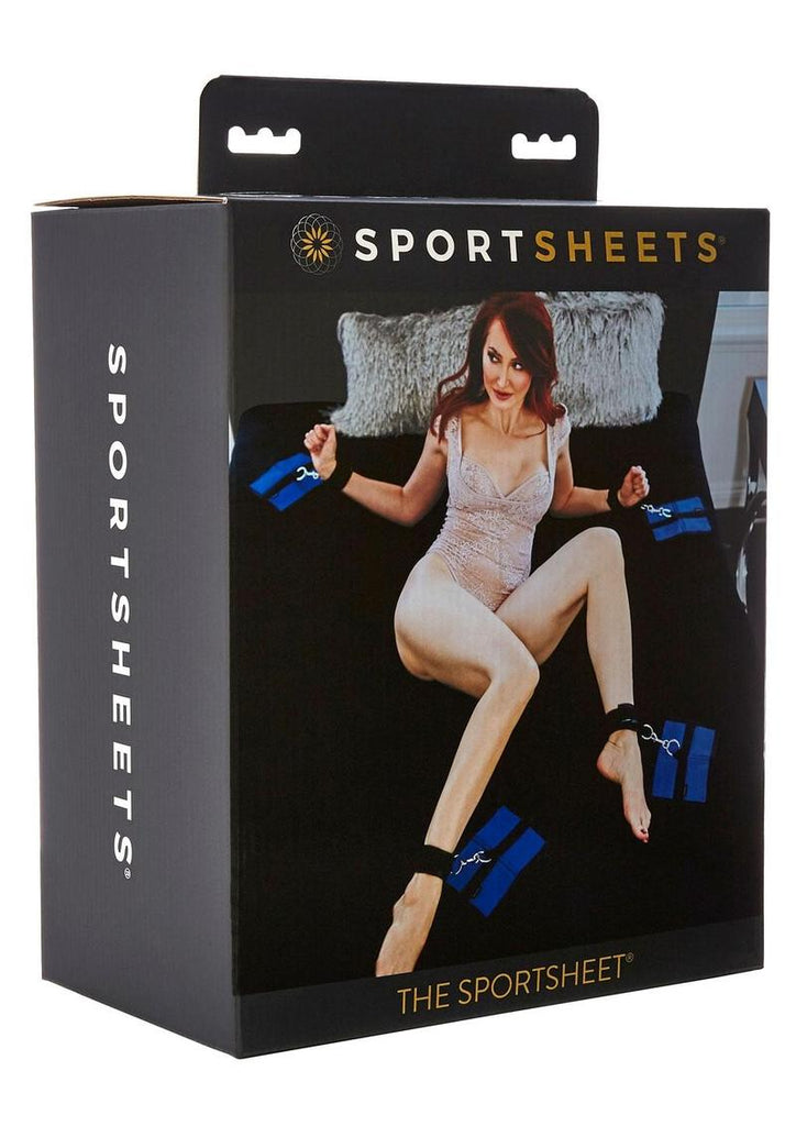 Sportsheets The Original Bondage Bed Sheet - Black - King