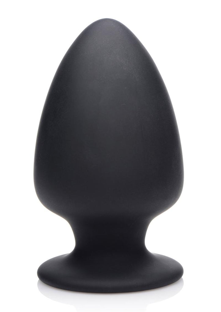 Squeeze-It Squeezable Silicone Anal Plug - Black - Large
