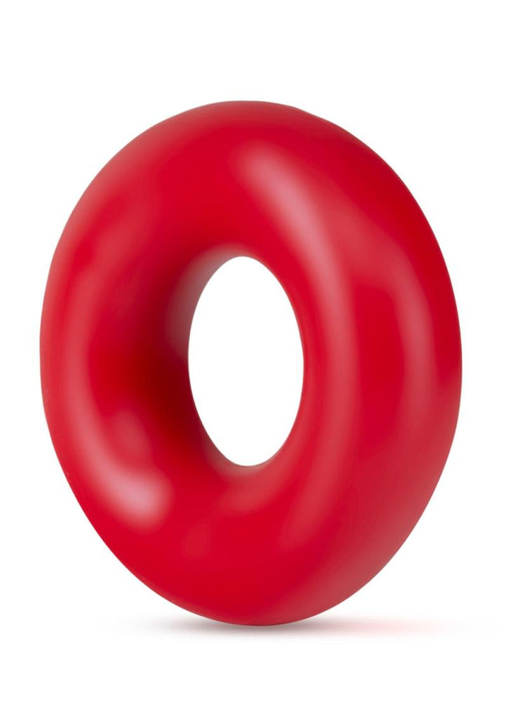 Stay Hard Donut Cock Rings Oversized - Red - 2 Pack