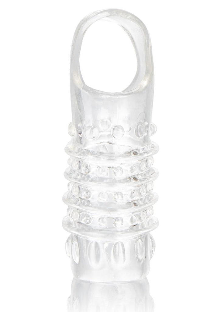 Stimulation Enhancer Textured Penis Sleeve - Clear - 4.25in