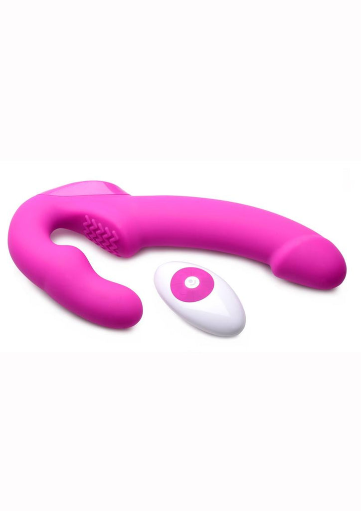 Strap U Urge Rechargeable Silicone Strapless Strap-On with Remote Control - Pink