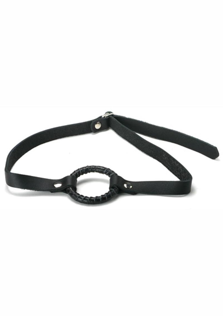 Strict Leather Ring Gag - Black - Medium