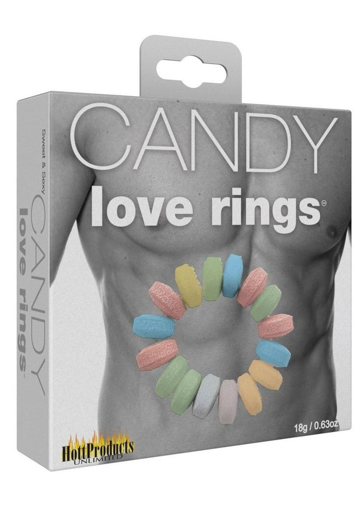 Sweet and Sexy Candy Love Rings - Multicolor - 3 Each Per Pack