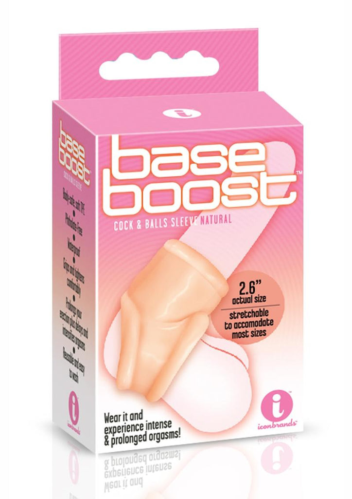 The 9's - Base Boost Cock and Balls Sleeve - Flesh/Vanilla