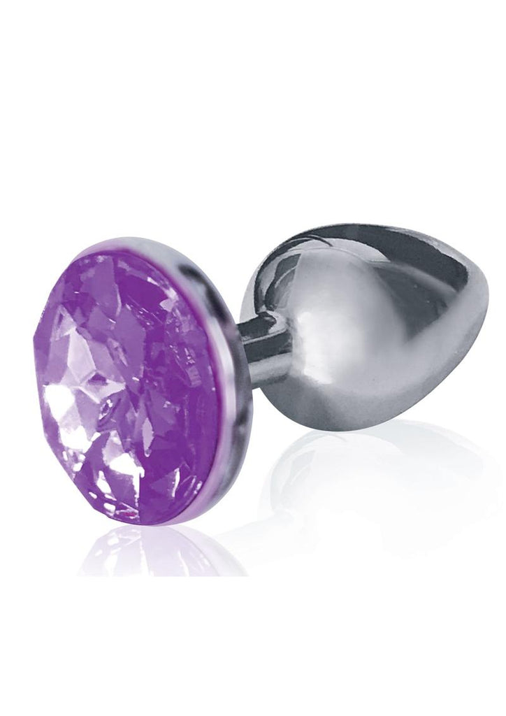The 9's - The Silver Starter Bejeweled Stainless Steel Plug - Purple/Violet