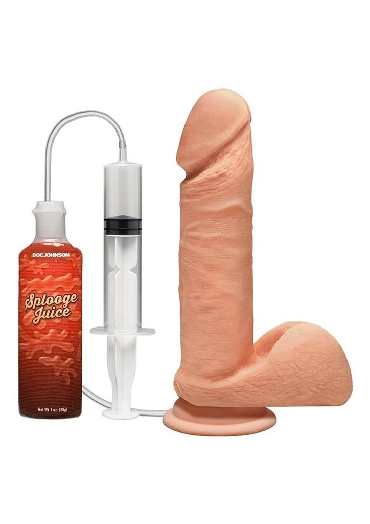 The D Perfect D Ultraskyn Squirting Dildo - Vanilla - 7in