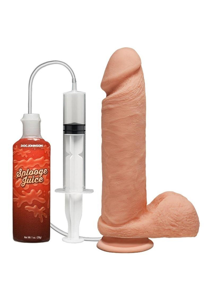 The D Perfect D Ultraskyn Squirting Dildo - Vanilla - 8in