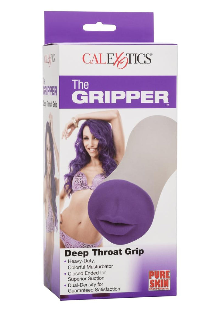 The Gripper Deep Throat Grip Masturbator - Mouth - Frost/Purple