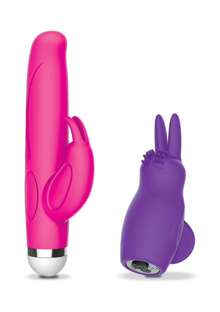 The Rabbit Company Mini Rabbit and Bullet - Pink/Purple - Set