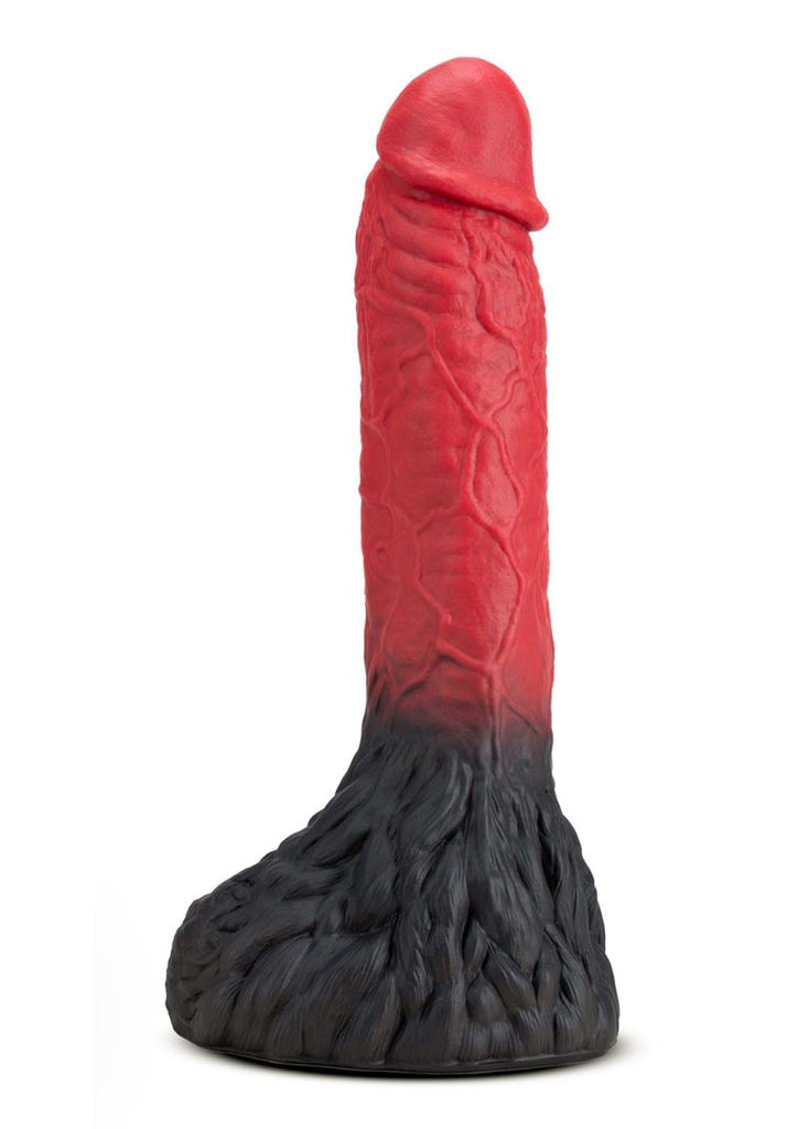 The Realm Lycan Silicone Lock On Werewolf Dildo - Black/Red