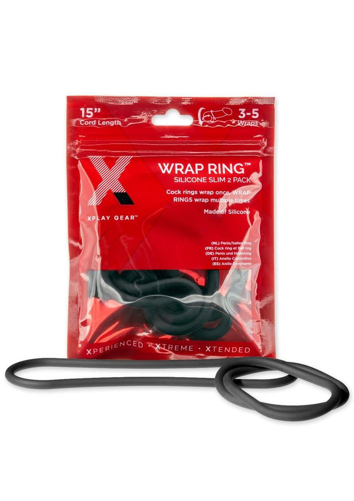 The Xplay Wrap Ring Silicone Slim - Black - 15in - 2 Pack