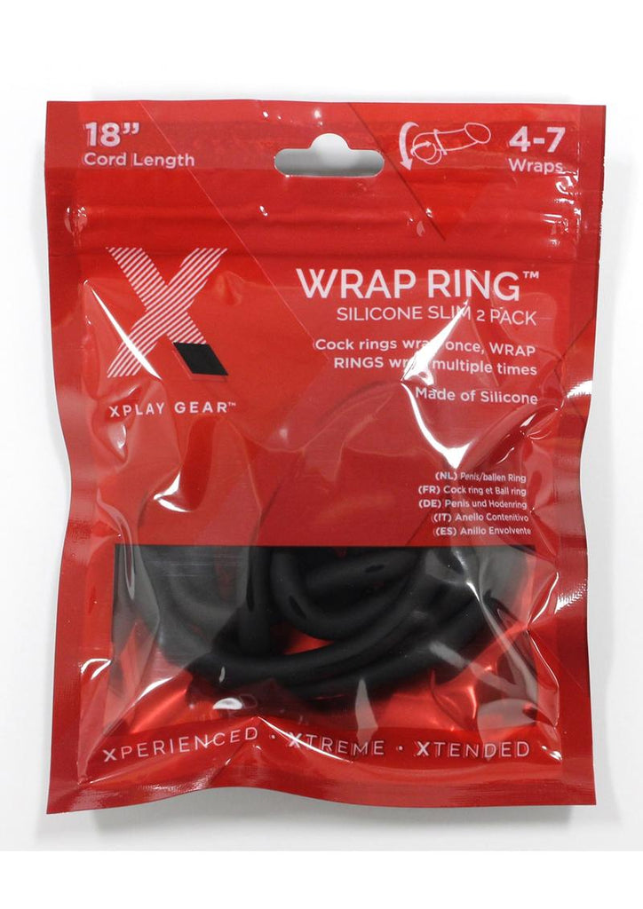 The Xplay Wrap Ring Silicone Slim - Black - 18in - 2 Pack