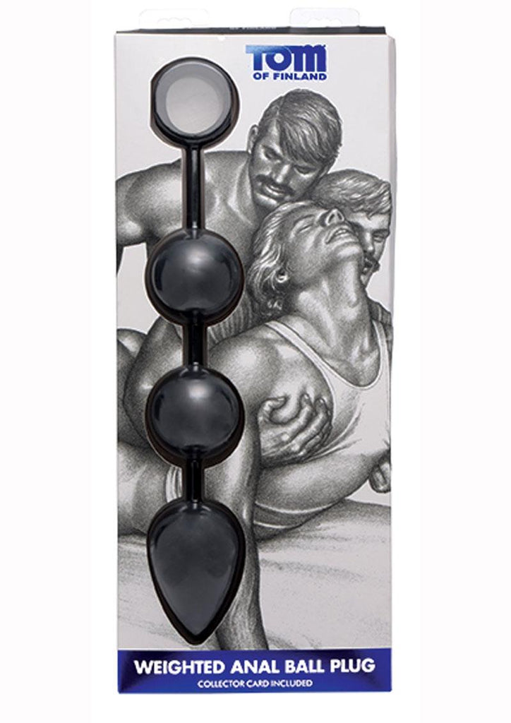 Tom Of Finland Weighted Anal Ball Beads - Black - Large