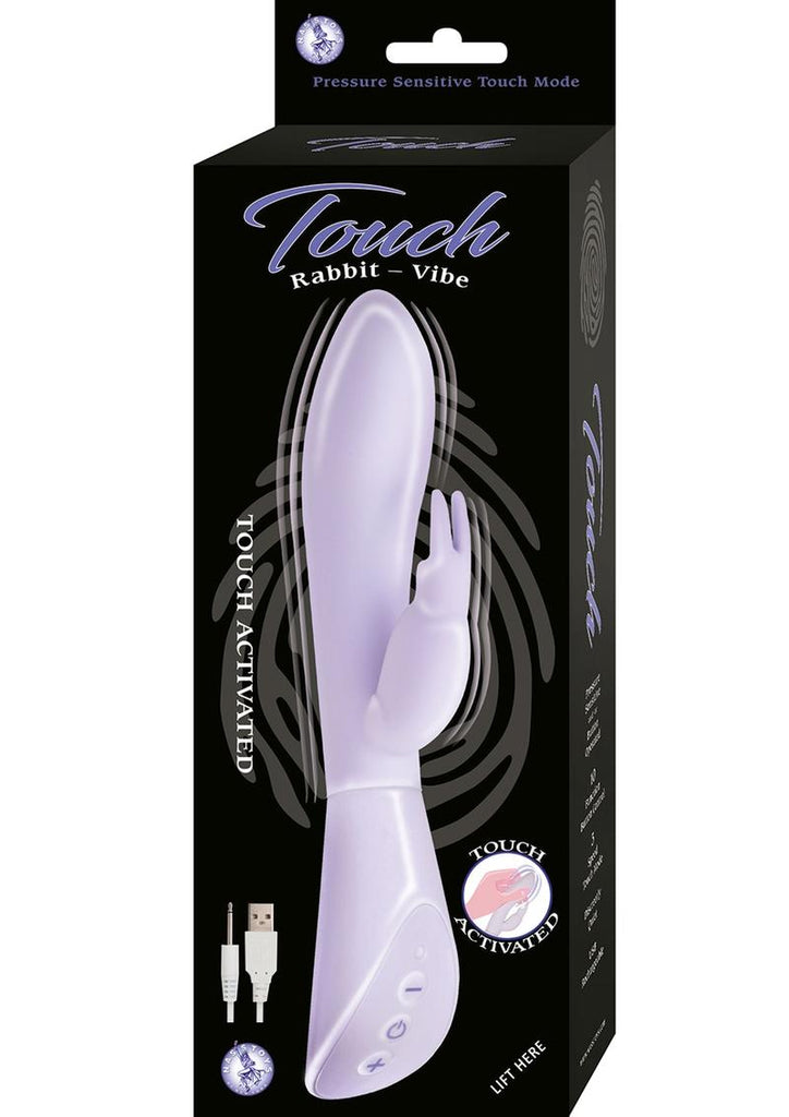 Touch Rabbit Vibe Silicone Rechargeable Vibrator - Lavender/Purple