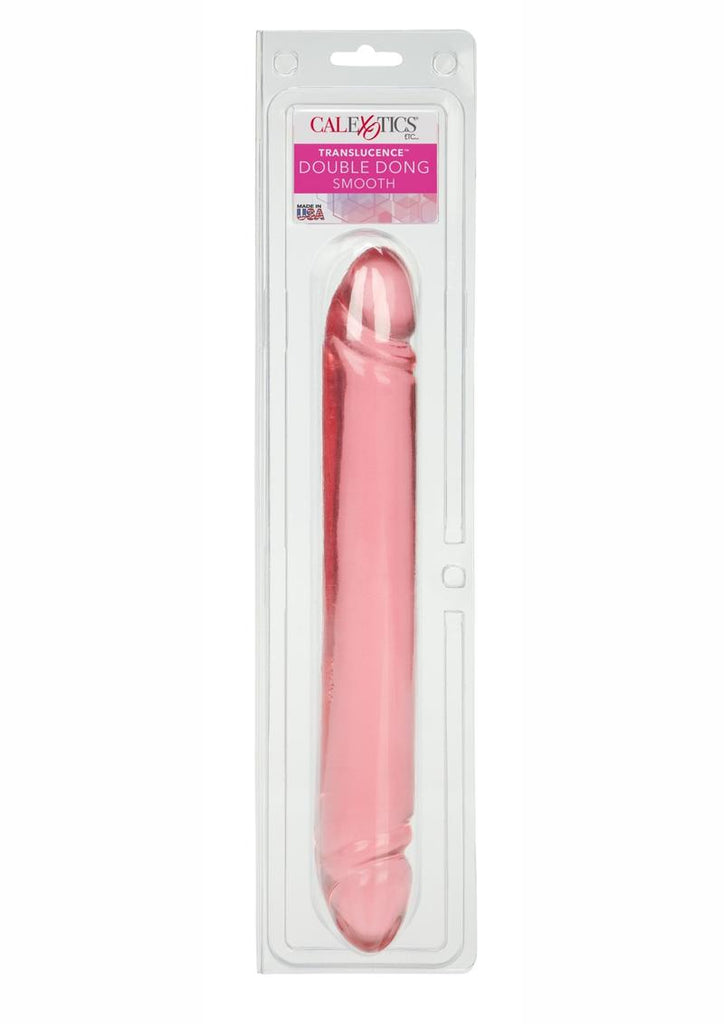 Translucence Smoth Double Dildo - Pink - 12in