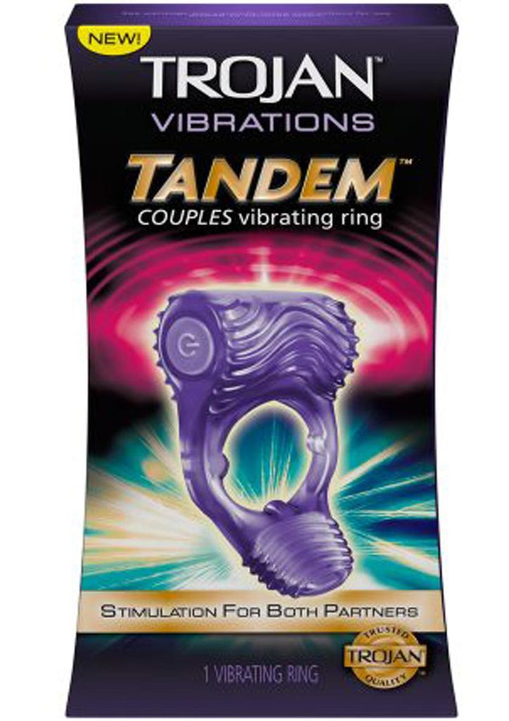 Trojan Tandem Vibrating Ring - Purple