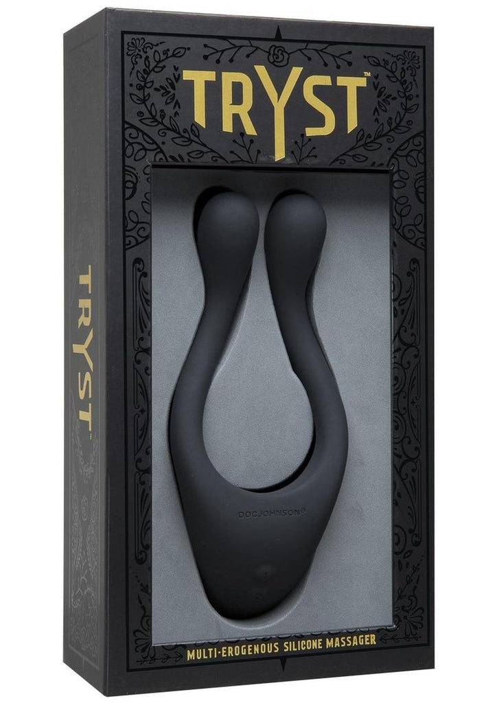 Tryst Rechargeable Multi Erogenous Zone Silicone Massager Waterproof - Black
