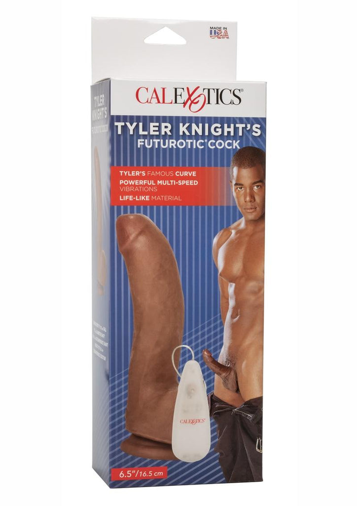 Tyler Knights Futurotic Cock Vibrating Dildo - Brown/Chocolate - 6in
