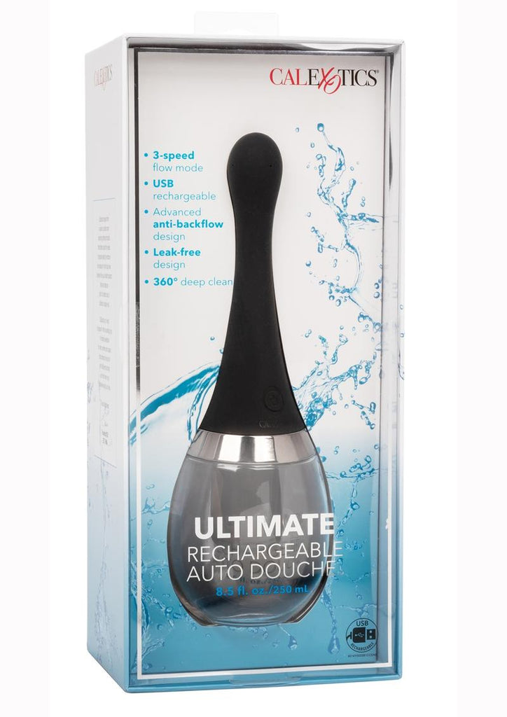 Ultimate Rechargeable Auto Silicone Douche - Black