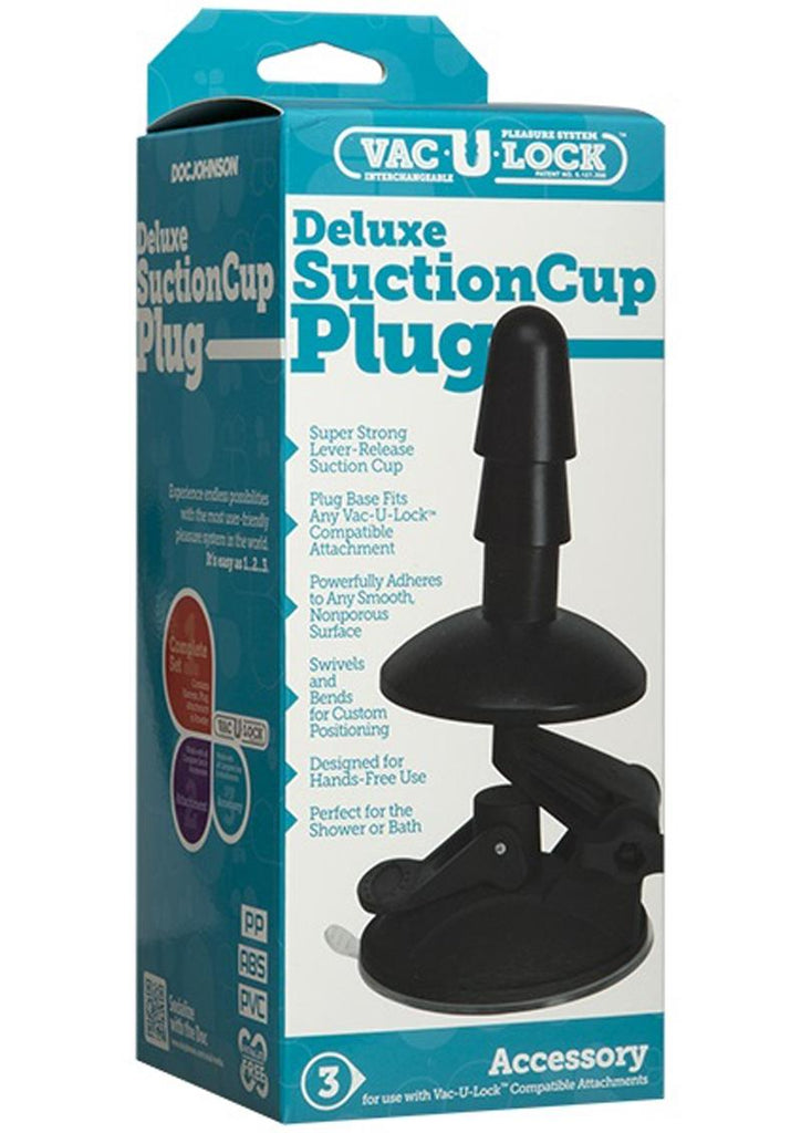 Vac U Lock Deluxe Suction Cup Plug Accessory - Black