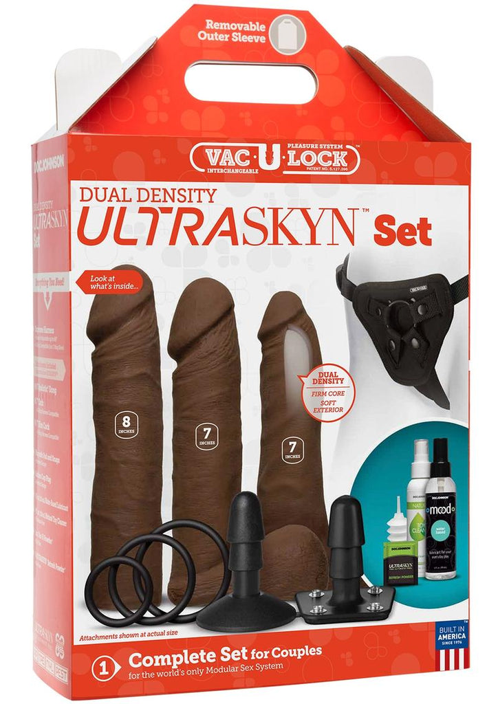 Vac-U-Lock Dual Density Ultraskyn - Black/Chocolate - Set