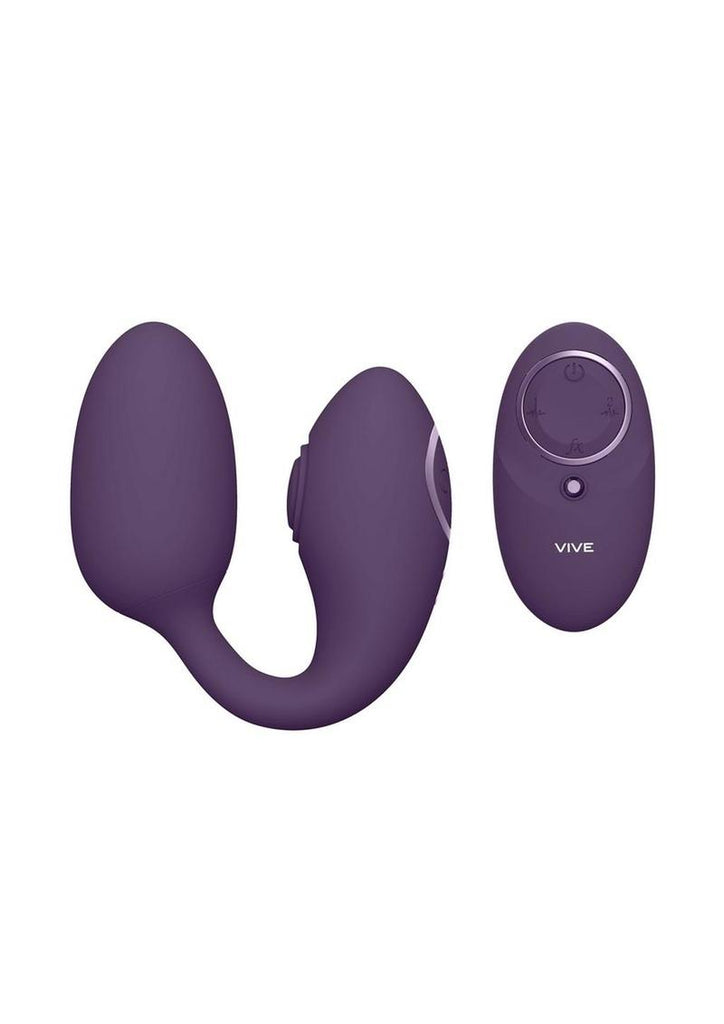 Vive Aika Rechargeable Silicone Pulse Wave and Vibrating Love Egg - Purple