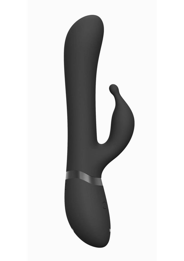 Vive Chou Rechargeable Silicone G-Spot Rabbit and Clitoral Stimulator - Black
