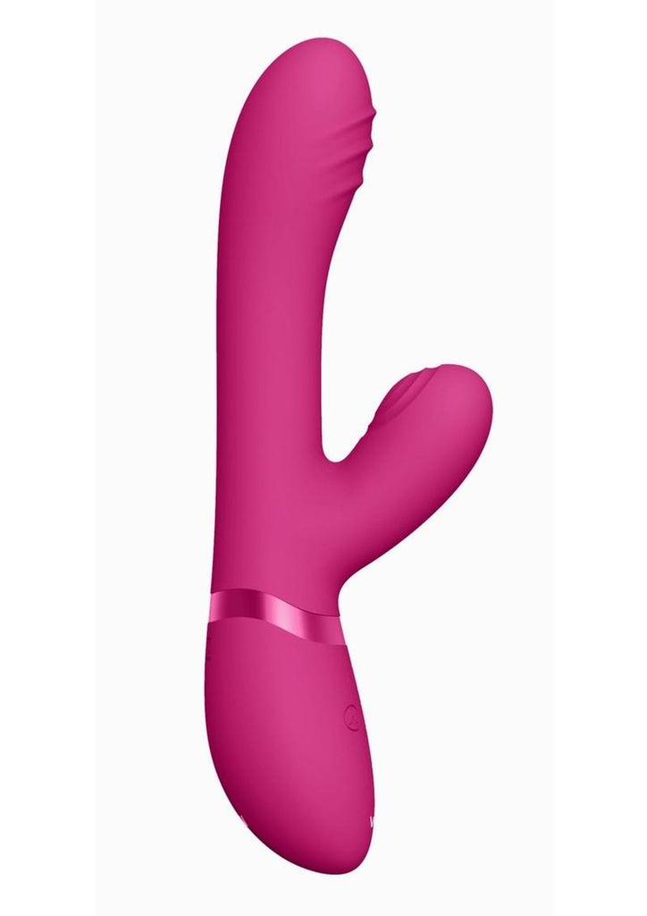 Vive Tani Rechargeable Silicone Finger Motion with Pulse Wave Vibrator - Pink