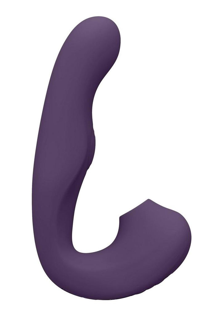 Vive Zaki Air Wave Pulse Wave and G-Spot Rechargeable Silicone Vibrator - Purple