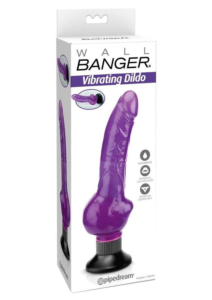 Wall Bangers Vibrating Dildo - Purple - 9in