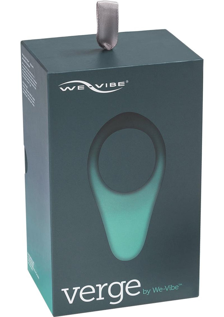 We-Vibe Verge Rechargeable Silicone Vibrating Perineum Cock Ring - Grey/Slate