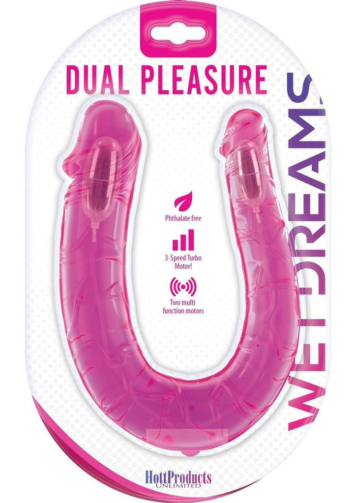 Wet Dreams Dual Pleasure Frenzy Double Dong - Pink/Pink Passion - 12in