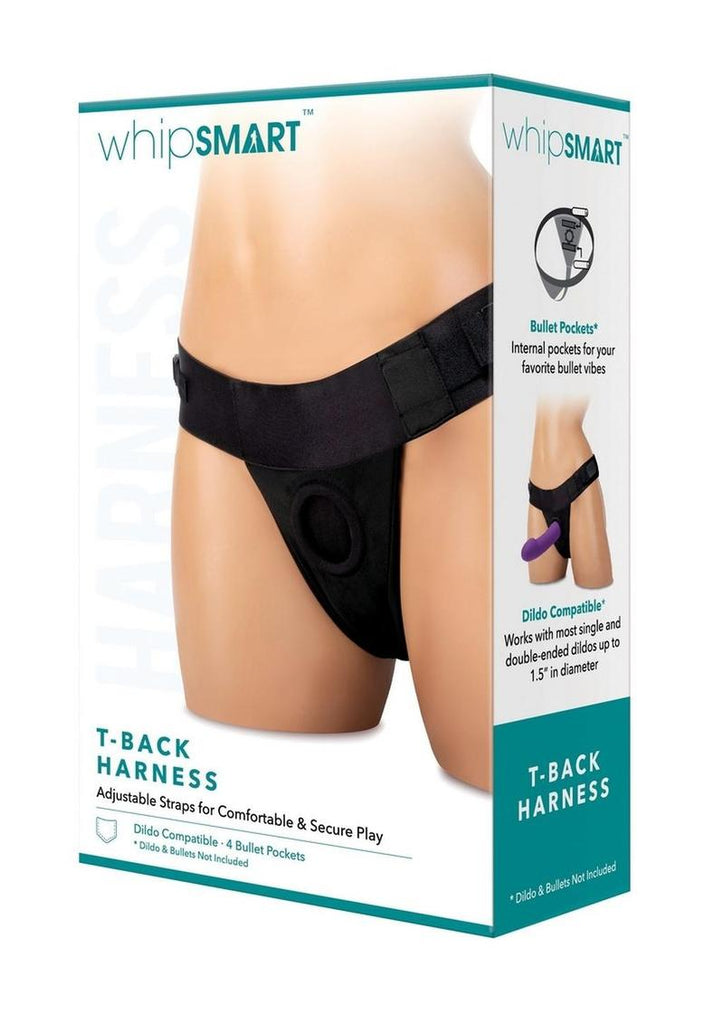 WhipSmart T-Back Harness - Black - Plus Size/Queen