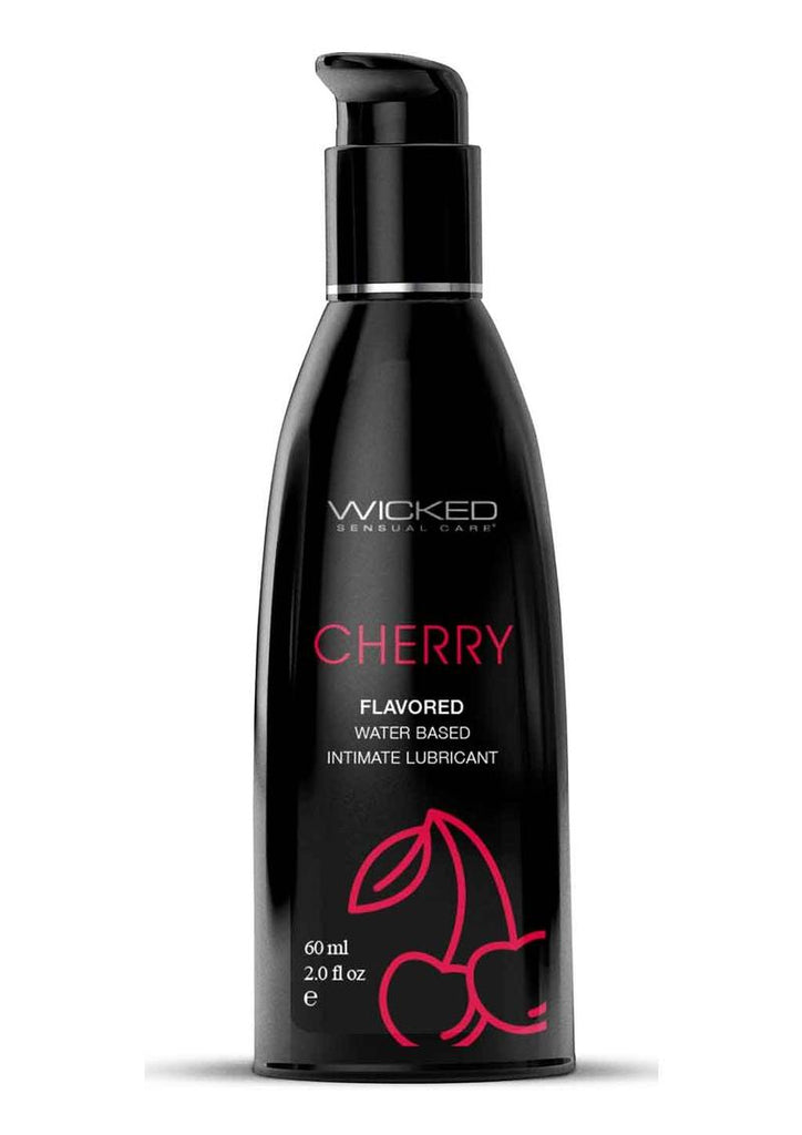 Wicked Aqua Water Based Flavored Lubricant Cherry - 2oz