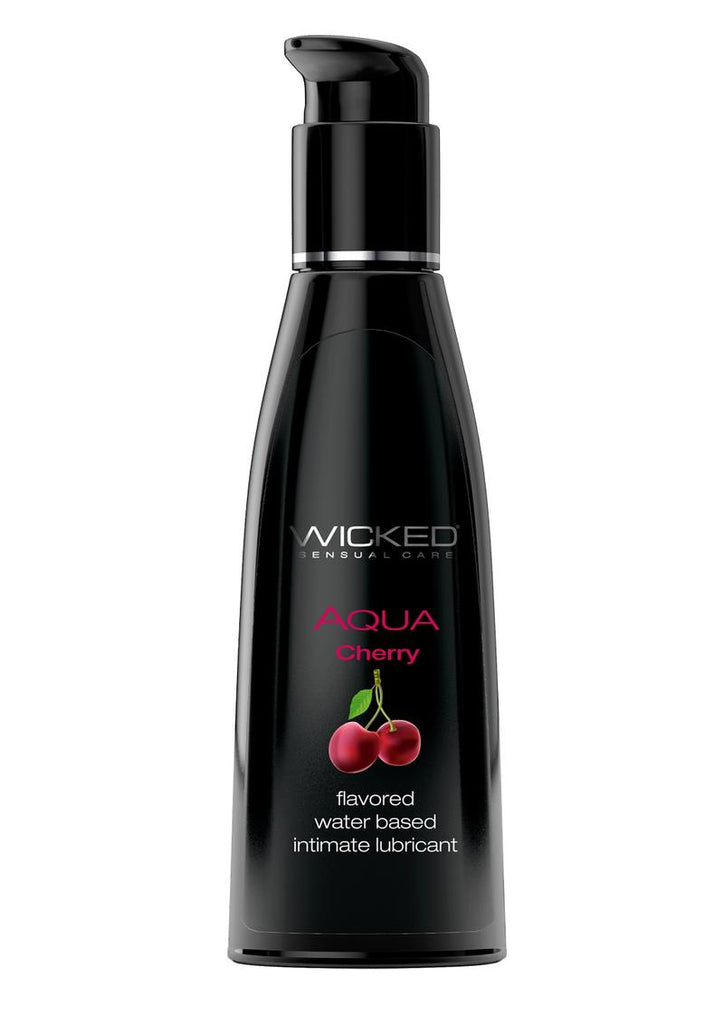 Wicked Aqua Water Based Flavored Lubricant Cherry - 4oz