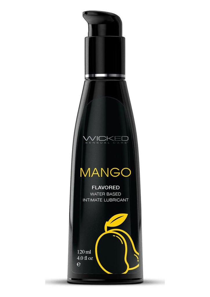 Wicked Aqua Water Based Flavored Lubricant Mango - 4oz