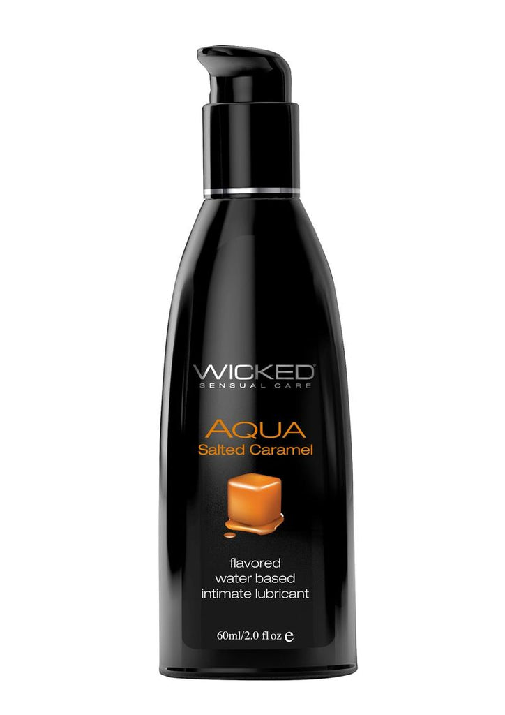 Wicked Aqua Water Based Flavored Lubricant Salted Caramel - 2oz