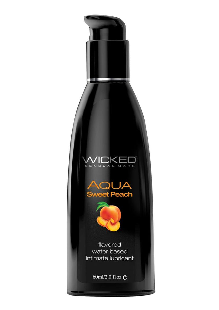 Wicked Aqua Water Based Flavored Lubricant Sweet Peach - 2oz