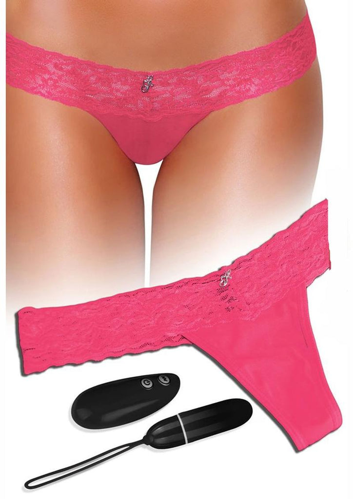 Wireless Remote Control Vibrating Panties Panty Vibe - Pink - Large/Medium