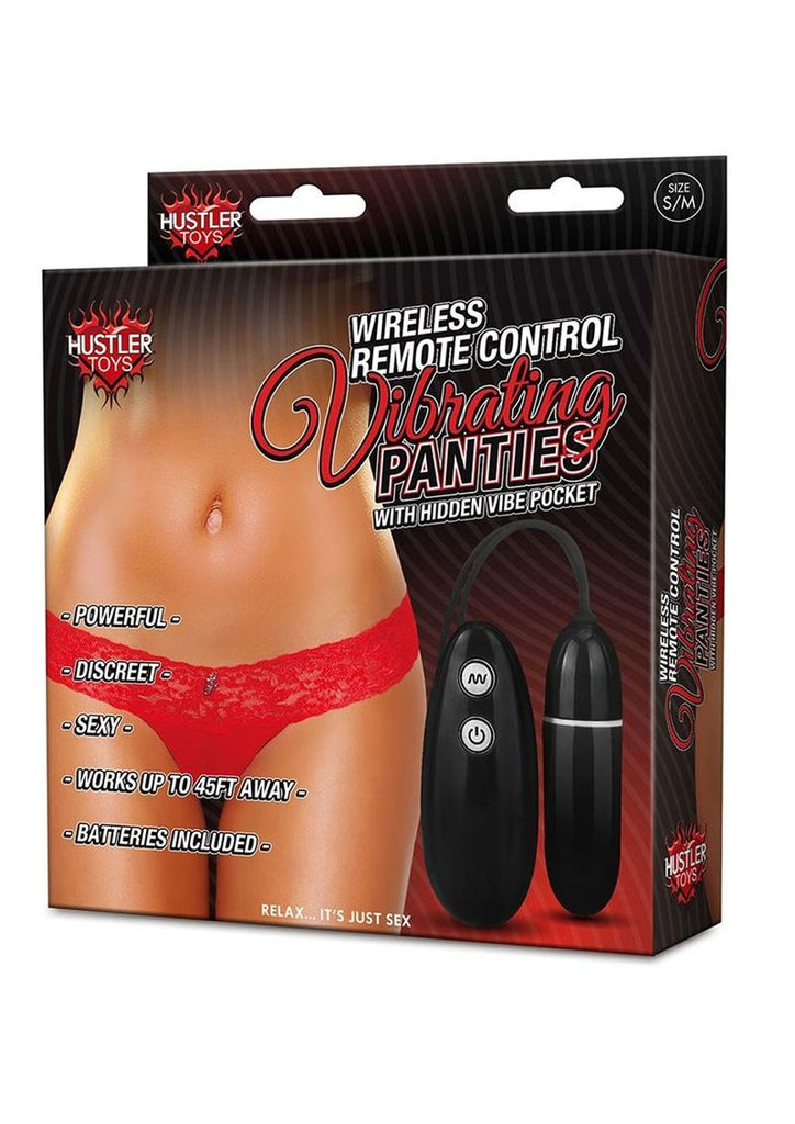 Wireless Remote Control Vibrating Panties Panty Vibe - Red - Medium/Small