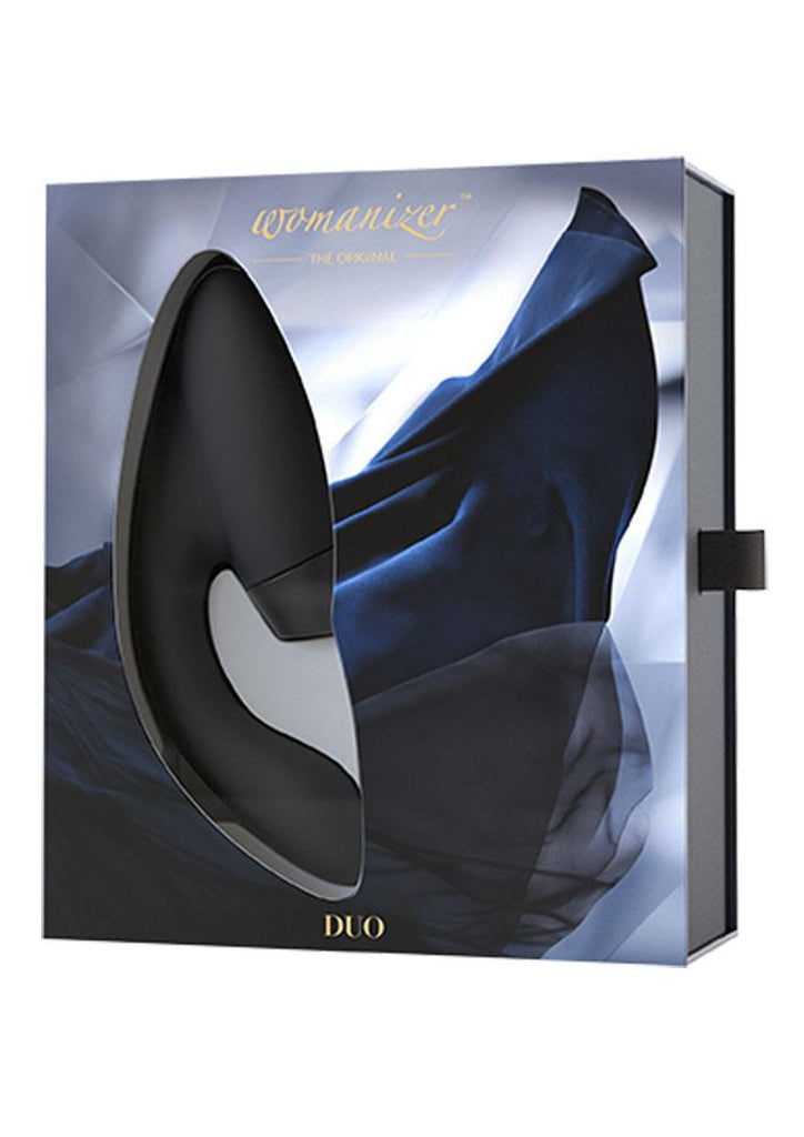 Womanizer Duo Silicone Rechargeable Clitoral and G-Spot Stimulator - Black